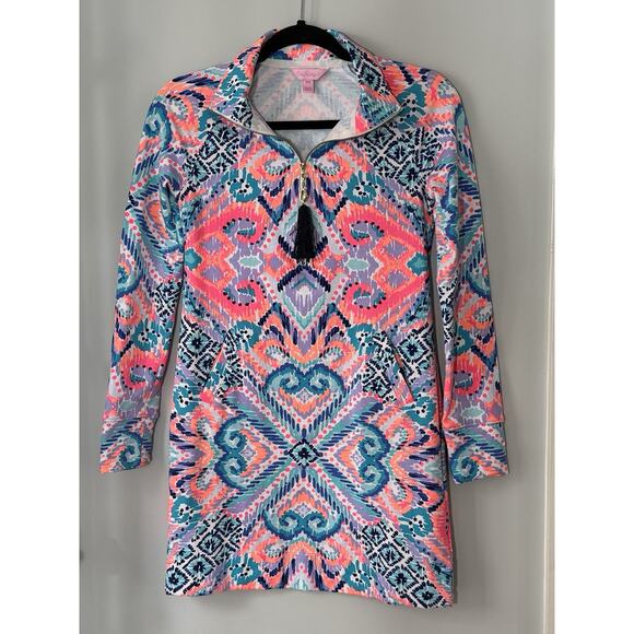 Lilly Pulitzer Skipper French Terry Dress XXS UPF 50 Solar Opposite Preppy Beach - Picture 1 of 16